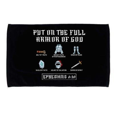 Put On The Full Armor Of God Funny Saying Christian Microfiber Hand Towel