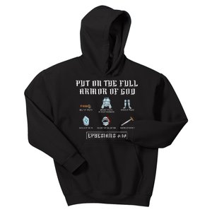 Put On The Full Armor Of God Funny Saying Christian Kids Hoodie