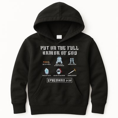 Put On The Full Armor Of God Funny Saying Christian Kids Hoodie