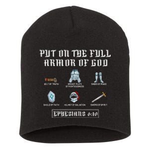 Put On The Full Armor Of God Funny Saying Christian Short Acrylic Beanie