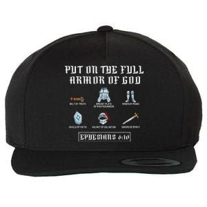 Put On The Full Armor Of God Funny Saying Christian Wool Snapback Cap