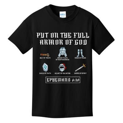 Put On The Full Armor Of God Funny Saying Christian Kids T-Shirt
