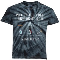 Put On The Full Armor Of God Funny Saying Christian Kids Tie-Dye T-Shirt