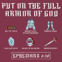 Put On The Full Armor Of God Funny Saying Christian 16oz Travel Tumbler