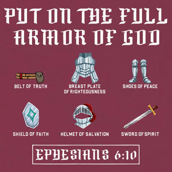Put On The Full Armor Of God Funny Saying Christian 16oz Travel Tumbler