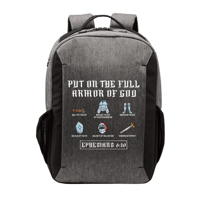 Put On The Full Armor Of God Funny Saying Christian Vector Backpack