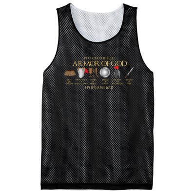 Put On The Full Armor Of God Shield Ephesians 611 Christian Mesh Reversible Basketball Jersey Tank