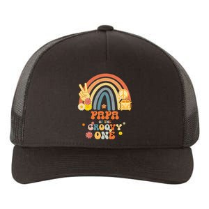 Papa of the Groovy One Rainbow Boho Birthday Party Yupoong Adult 5-Panel Trucker Hat