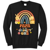 Papa of the Groovy One Rainbow Boho Birthday Party Sweatshirt