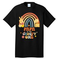 Papa of the Groovy One Rainbow Boho Birthday Party Tall T-Shirt