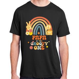 Papa of the Groovy One Rainbow Boho Birthday Party Adult ChromaSoft Performance T-Shirt