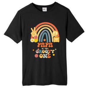 Papa of the Groovy One Rainbow Boho Birthday Party Tall Fusion ChromaSoft Performance T-Shirt