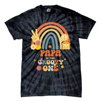 Papa of the Groovy One Rainbow Boho Birthday Party Tie-Dye T-Shirt