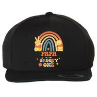 Papa of the Groovy One Rainbow Boho Birthday Party Wool Snapback Cap