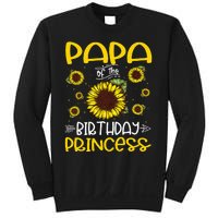 Papa Of The Birthday Princess Sunflower Family Sweatshirt