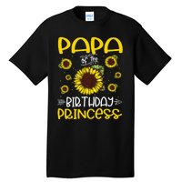 Papa Of The Birthday Princess Sunflower Family Tall T-Shirt