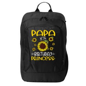 Papa Of The Birthday Princess Sunflower Family City Backpack