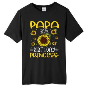 Papa Of The Birthday Princess Sunflower Family Tall Fusion ChromaSoft Performance T-Shirt