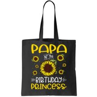 Papa Of The Birthday Princess Sunflower Family Tote Bag