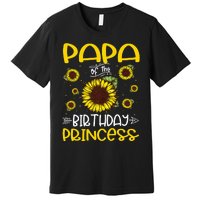 Papa Of The Birthday Princess Sunflower Family Premium T-Shirt