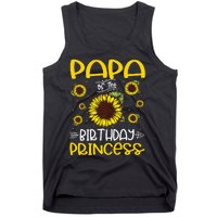 Papa Of The Birthday Princess Sunflower Family Tank Top