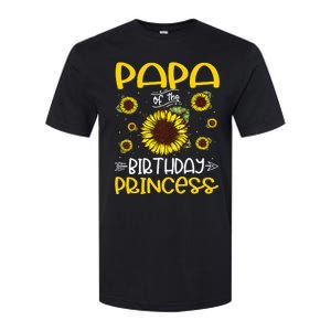 Papa Of The Birthday Princess Sunflower Family Softstyle CVC T-Shirt