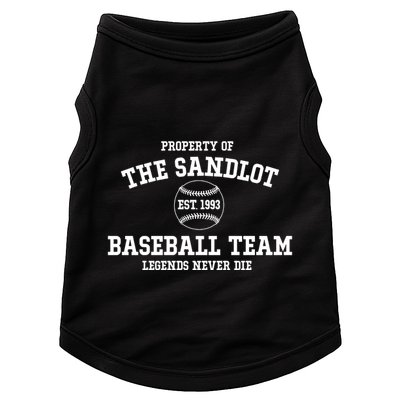 Property Of The Sandlot Est 1993 Baseball Team Legends Never Die Doggie Tank