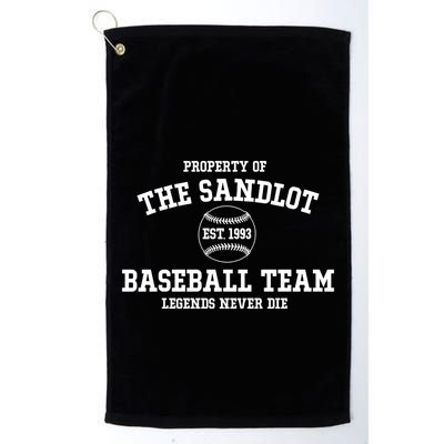 Property Of The Sandlot Est 1993 Baseball Team Legends Never Die Golf Towel