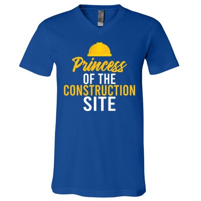 Princess Of The Construction Site Funny Construction Worker Great Gift V-Neck T-Shirt