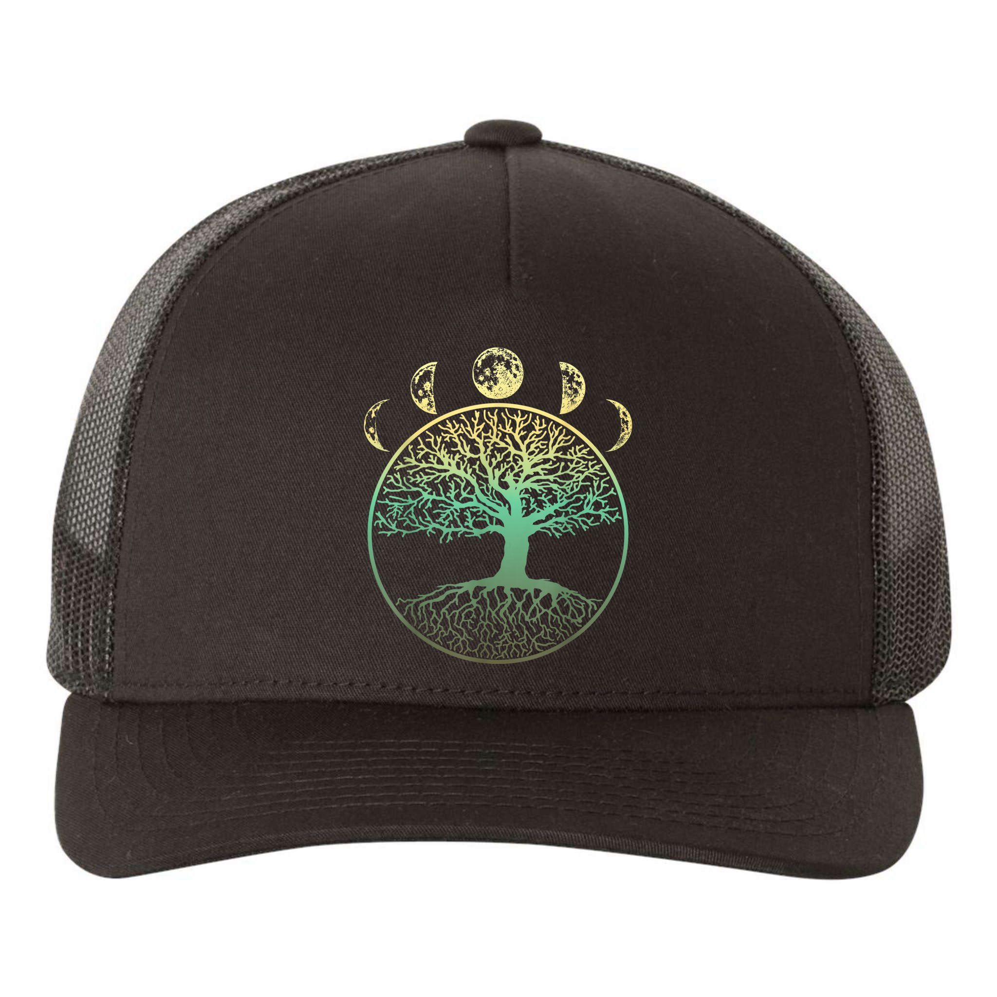 Phases Of The Moon Funny Tree Of Life Cottagecore Yupoong Adult 5-Panel Trucker Hat