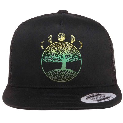 Phases Of The Moon Funny Tree Of Life Cottagecore Flatbill Hat