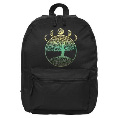 Phases Of The Moon Funny Tree Of Life Cottagecore 16 in Basic Backpack