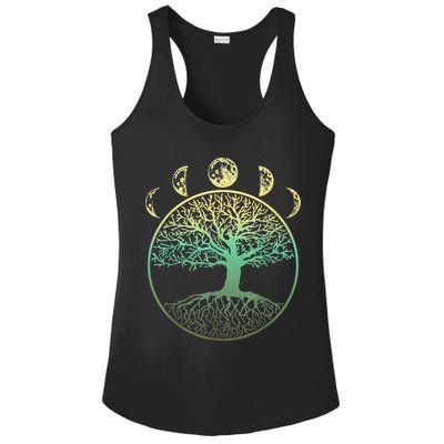Phases Of The Moon Funny Tree Of Life Cottagecore Ladies PosiCharge Competitor Racerback Tank