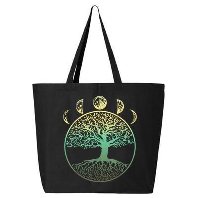 Phases Of The Moon Funny Tree Of Life Cottagecore 25L Jumbo Tote
