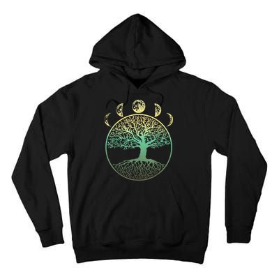 Phases Of The Moon Funny Tree Of Life Cottagecore Tall Hoodie