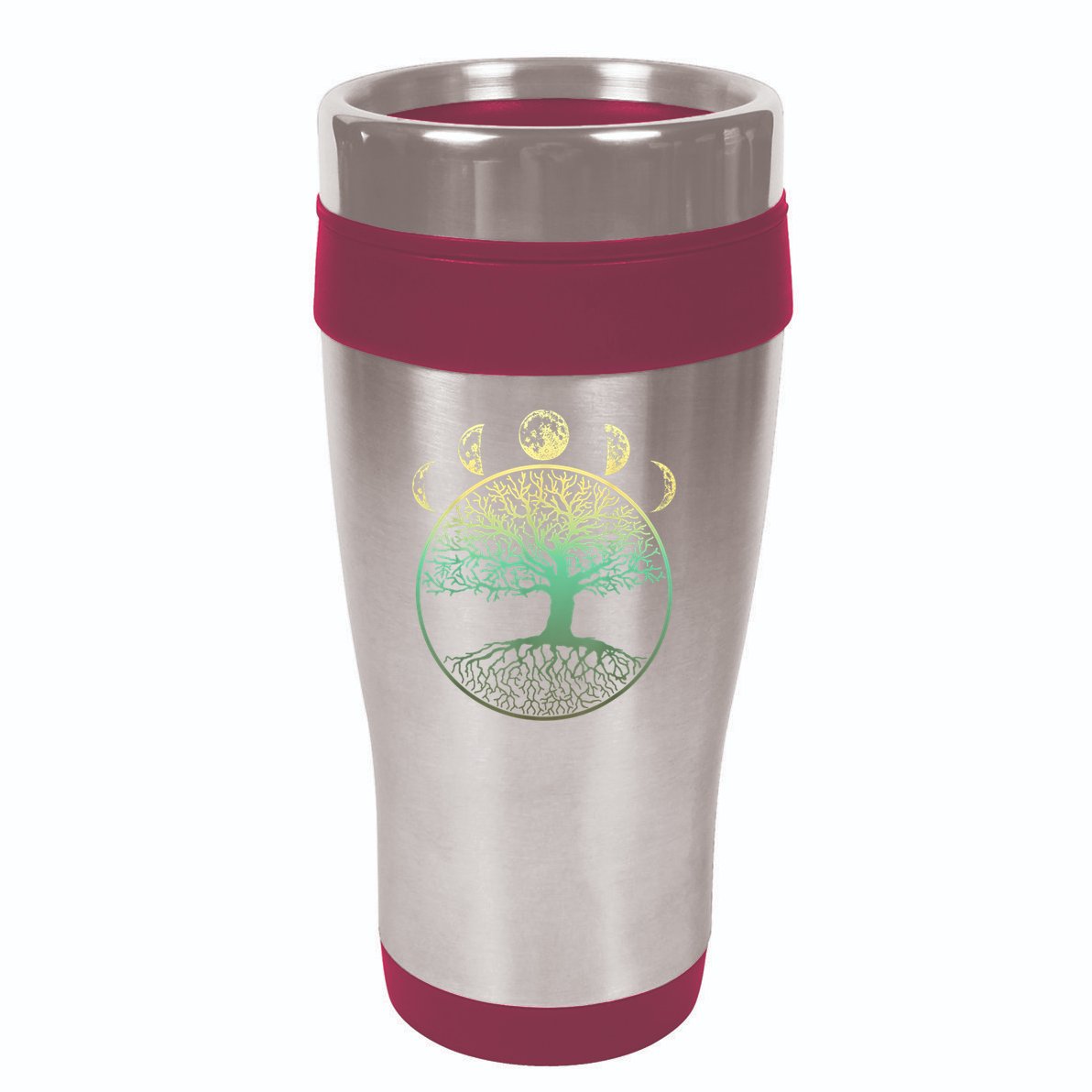 Phases Of The Moon Funny Tree Of Life Cottagecore 16oz Travel Tumbler