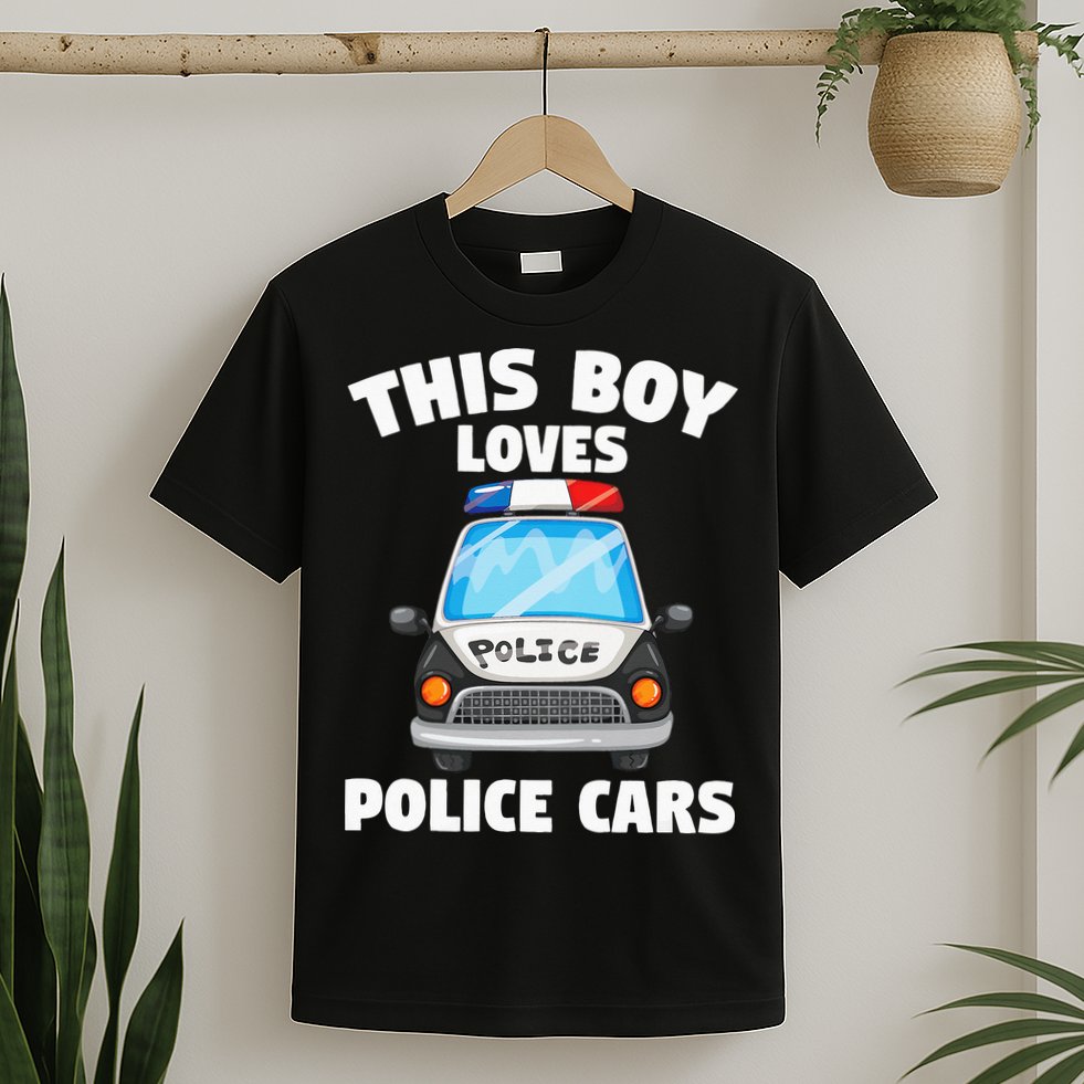 Police Officer This Boy Loves Police Cars T-Shirt