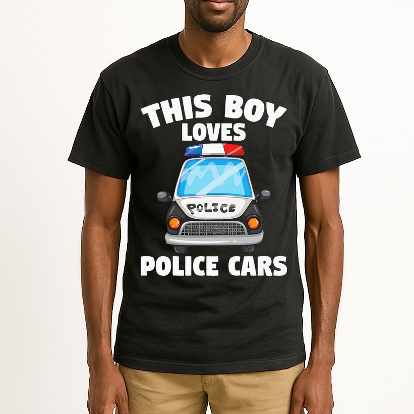 Police Officer This Boy Loves Police Cars Tall T-Shirt