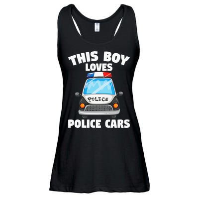 Police Officer This Boy Loves Police Cars Ladies Essential Flowy Tank