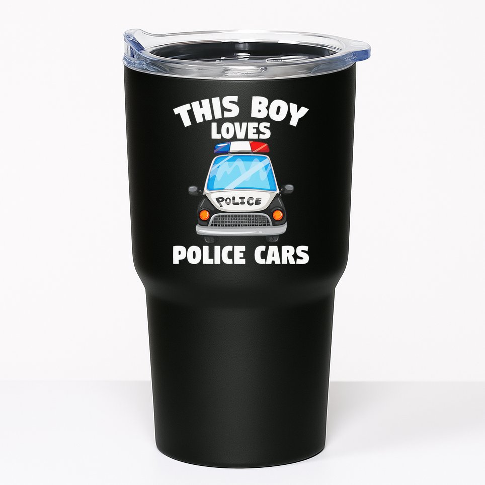 Police Officer This Boy Loves Police Cars Tumbler