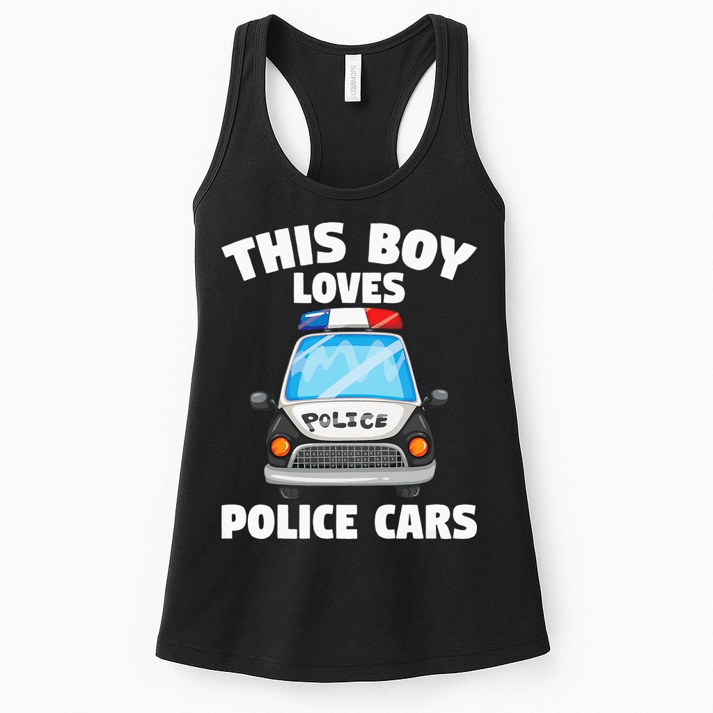 Police Officer This Boy Loves Police Cars Womens Tank Top