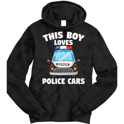 Police Officer This Boy Loves Police Cars Tie Dye Hoodie