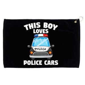 Police Officer This Boy Loves Police Cars Grommeted Golf Towel