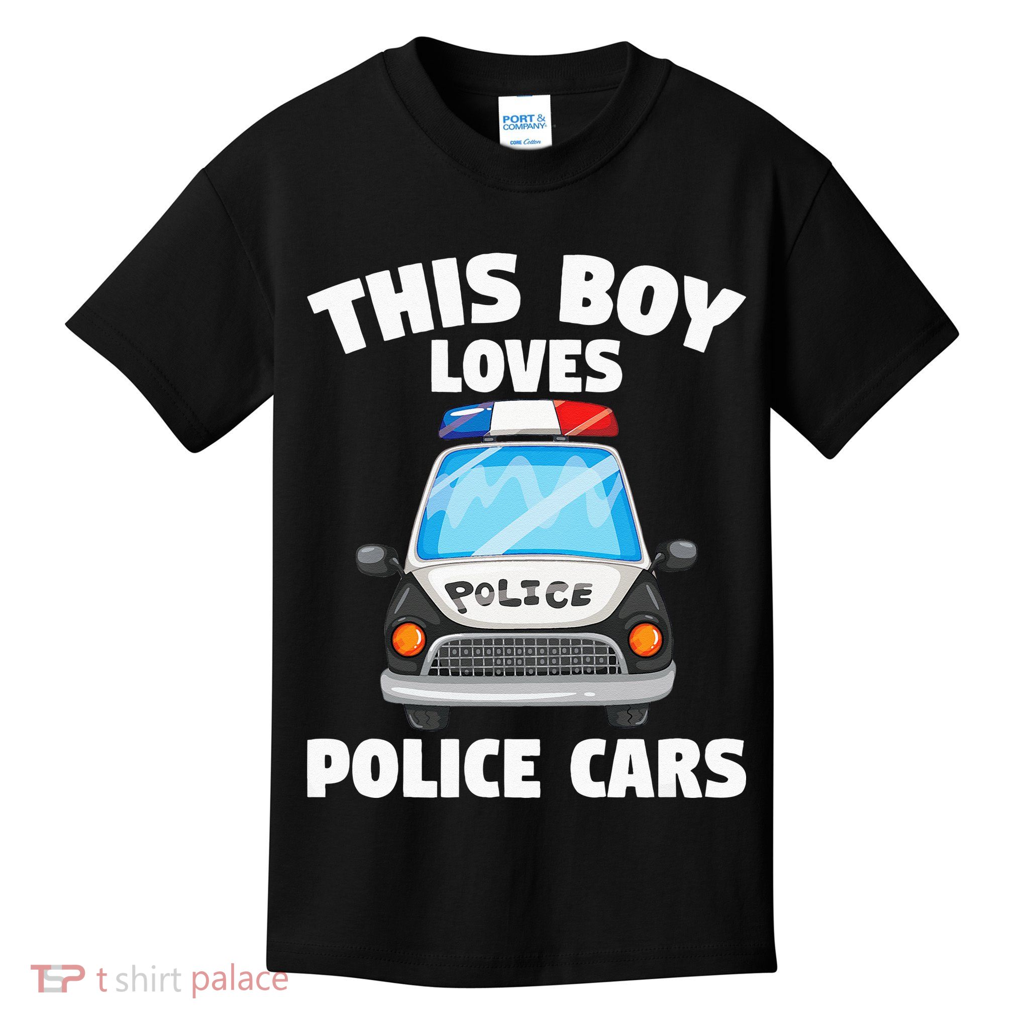 Police Officer This Boy Loves Police Cars Kids T-Shirt