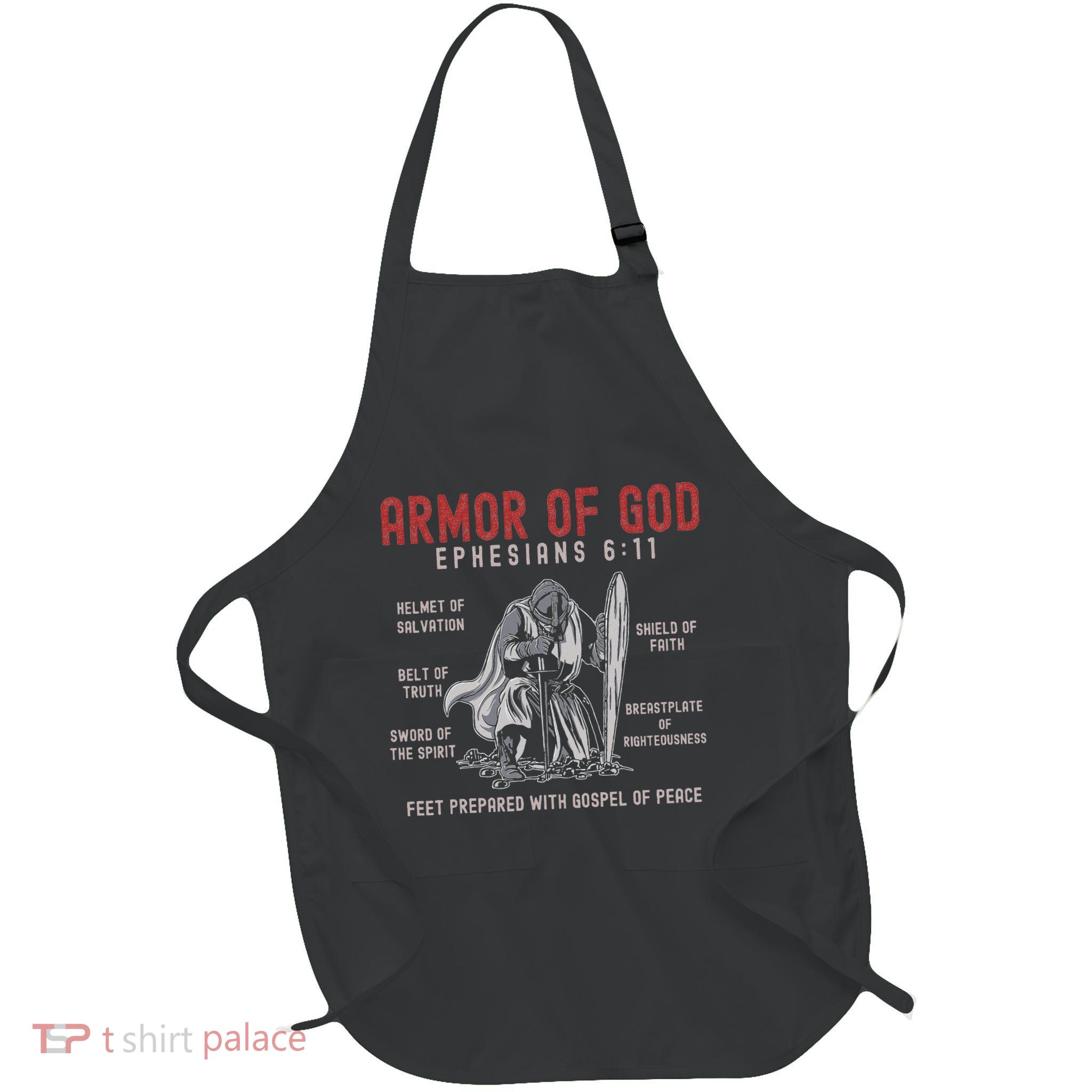 Put On The Full Armor Of God Bible Chapters Christian Full-Length Apron With Pockets