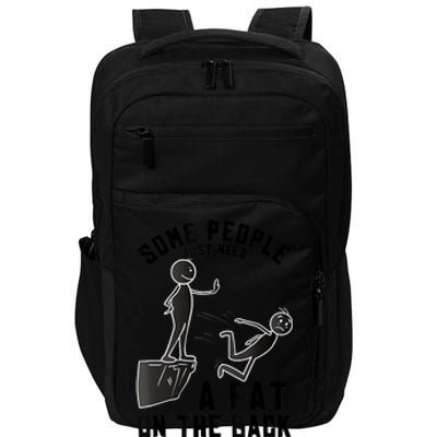 Pat On The Back Funny Adult Sarcastic Design Impact Tech Backpack