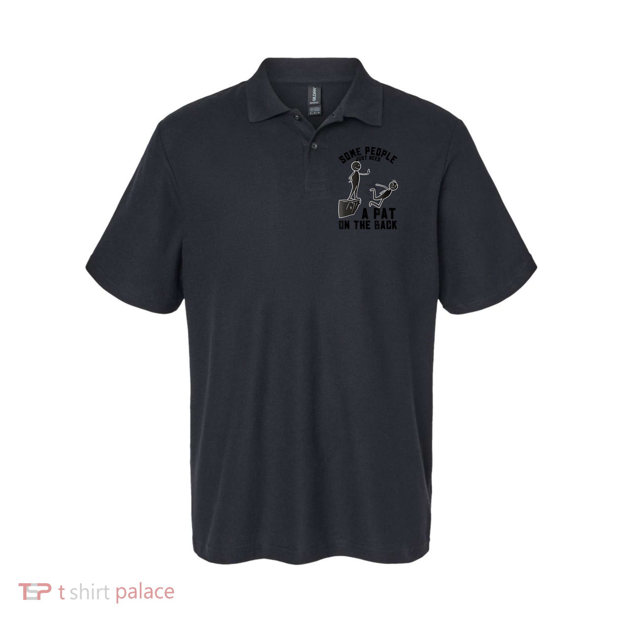 Pat On The Back Funny Adult Sarcastic Design Softstyle Adult Sport Polo