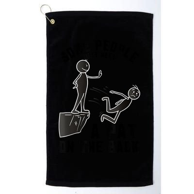 Pat On The Back Funny Adult Sarcastic Design Golf Towel