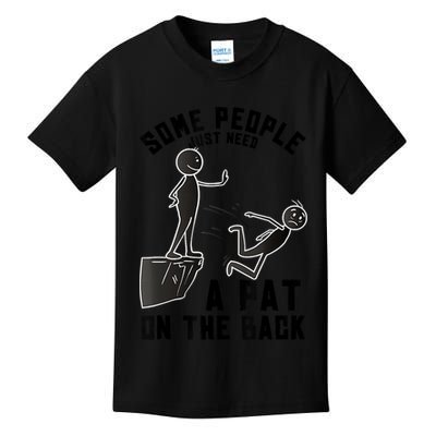 Pat On The Back Funny Adult Sarcastic Design Kids T-Shirt
