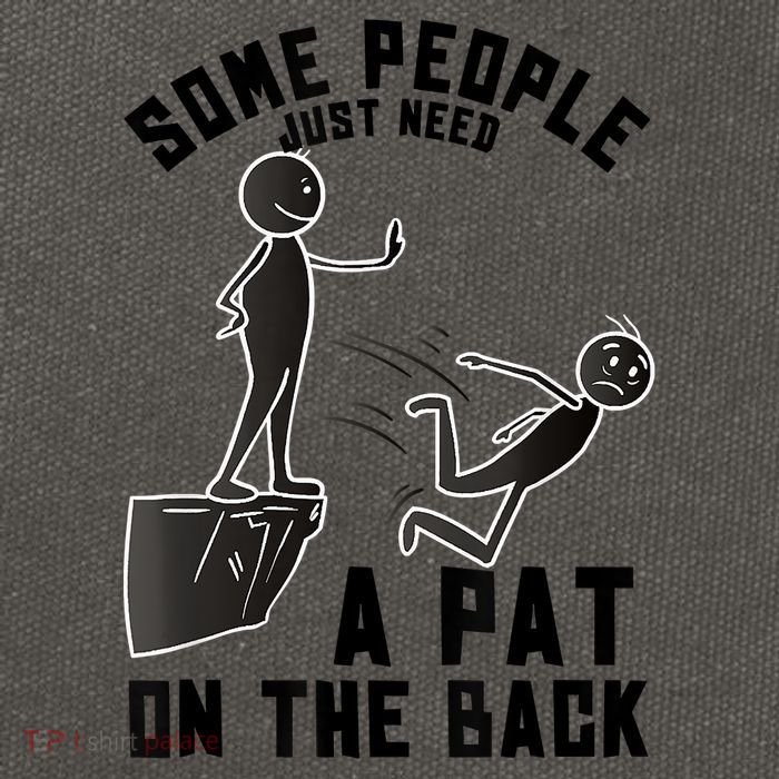Pat On The Back Funny Adult Sarcastic Design Cotton Canvas Backpack
